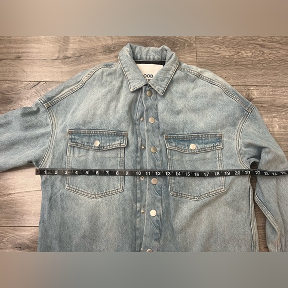 Zara/ Good American 2022 Collection Denim Shacket with quilted lining size 0 - Picture 5 of 7